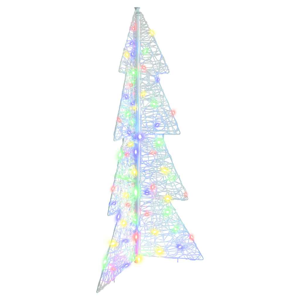 Julgran 100 Led-Lampor Flerfärgsdesign 120 Cm Akryl Flerfärgad