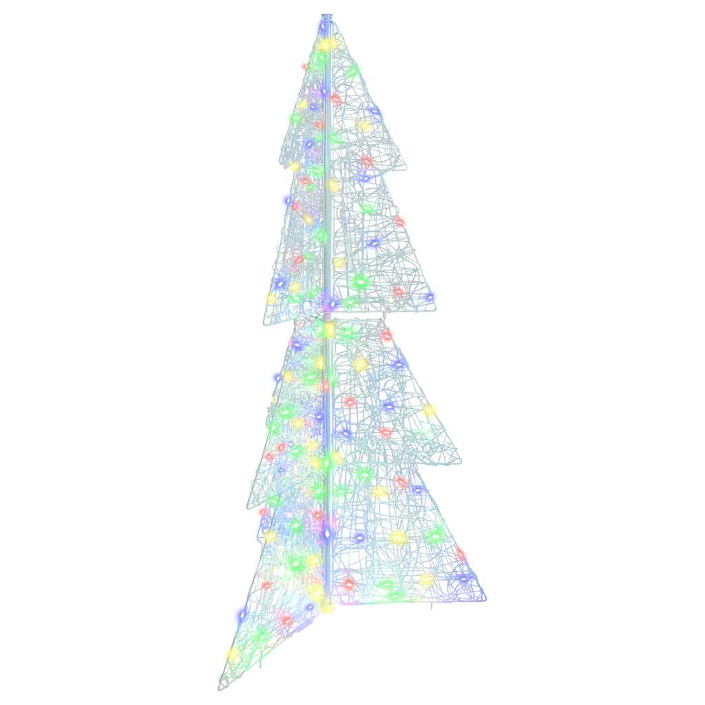 Julgran 160 Led-Lampor Flerfärgsdesign 150 Cm Akryl Flerfärgad