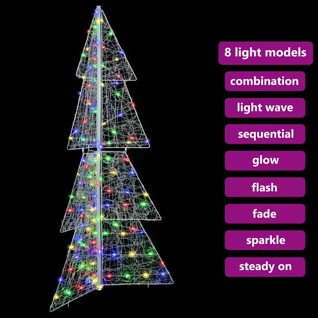 Julgran 160 Led-Lampor Flerfärgsdesign 150 Cm Akryl