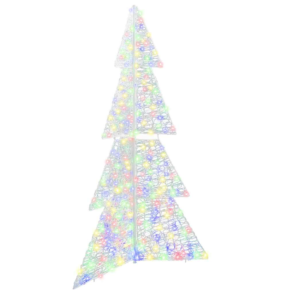 Julgran 240 Led-Lampor Flerfärgsdesign 180 Cm Akryl Flerfärgad