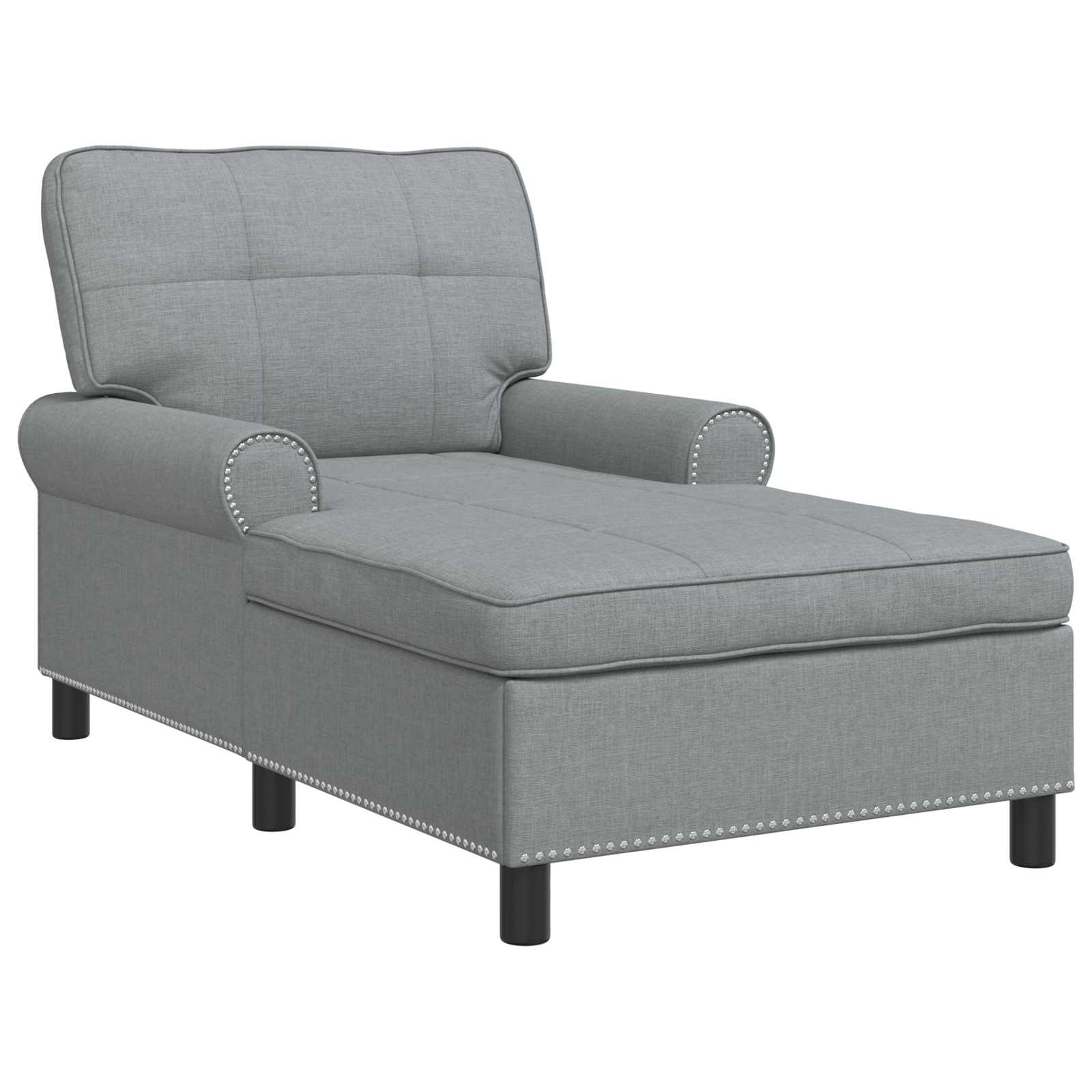 Chaise Lounge Kudde Ljusgrå Ljusgrå Tyg