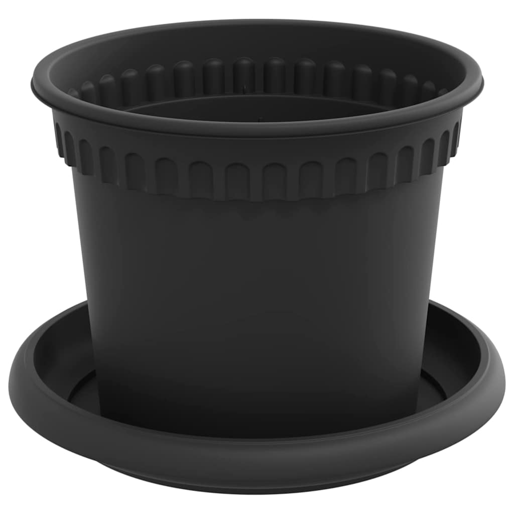 Växtkrukor 6 Pcs Svart Ø Plast