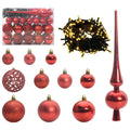 Julprydnad Set 150 Led-Lampor Röd Plast