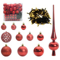 Julprydnad Set 300 Led-Lampor Röd Plast