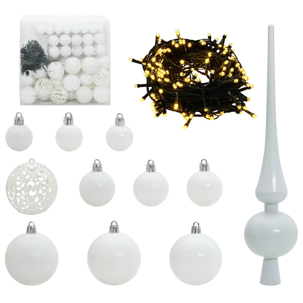 Julprydnad Set 300 Led-Lampor Vit Plast