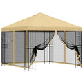 Trädgårdsgazebo med sidoväggar