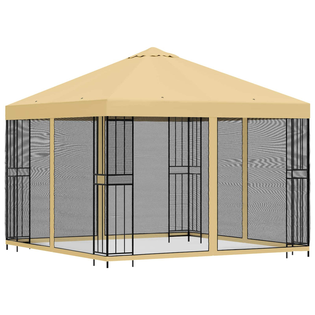 Trädgårdsgazebo med sidoväggar