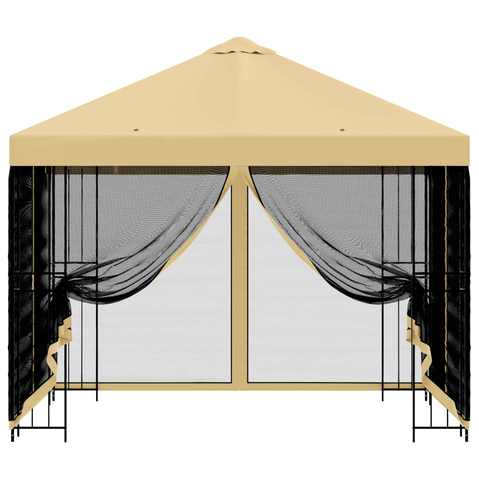 Trädgårdsgazebo med sidoväggar