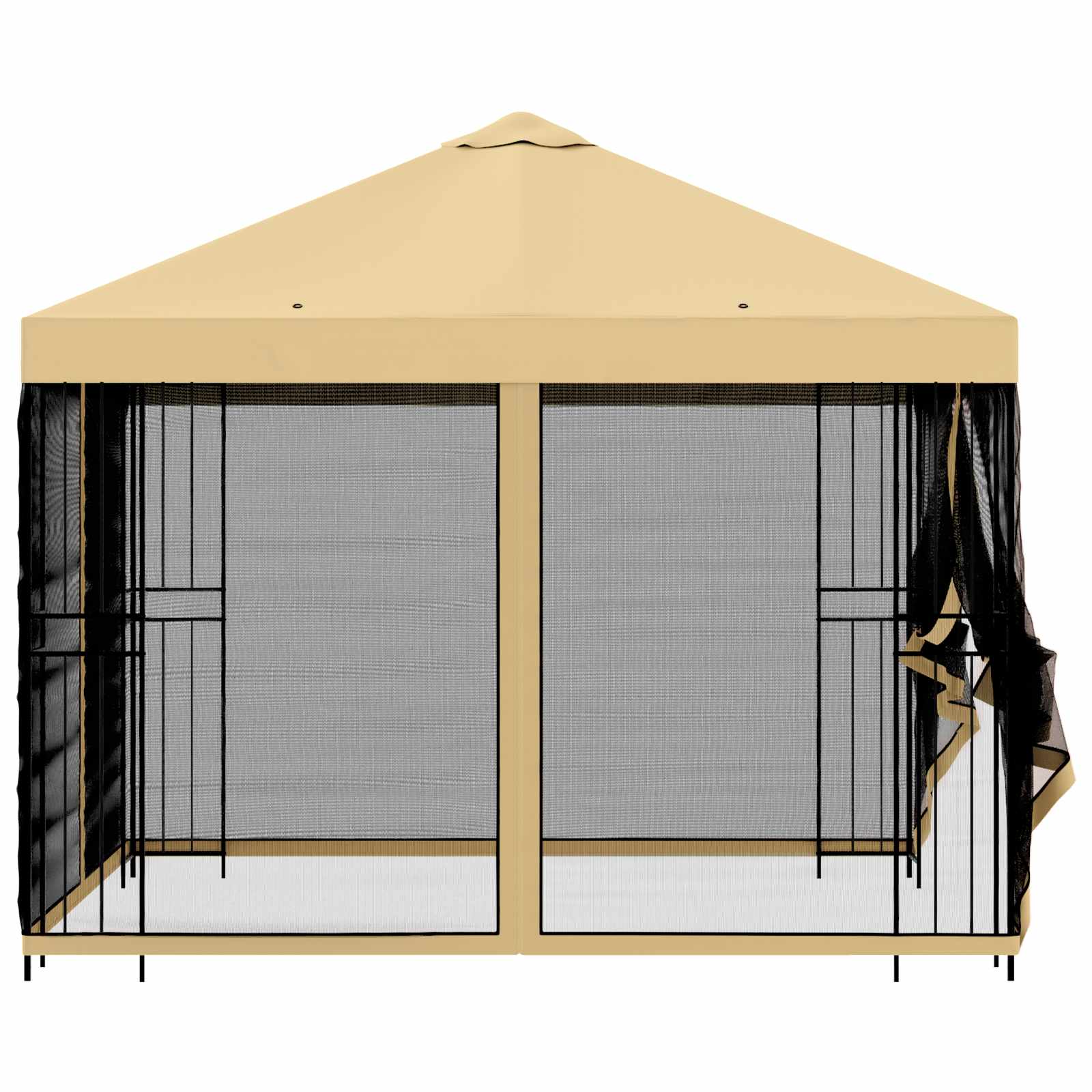 Trädgårdsgazebo med sidoväggar