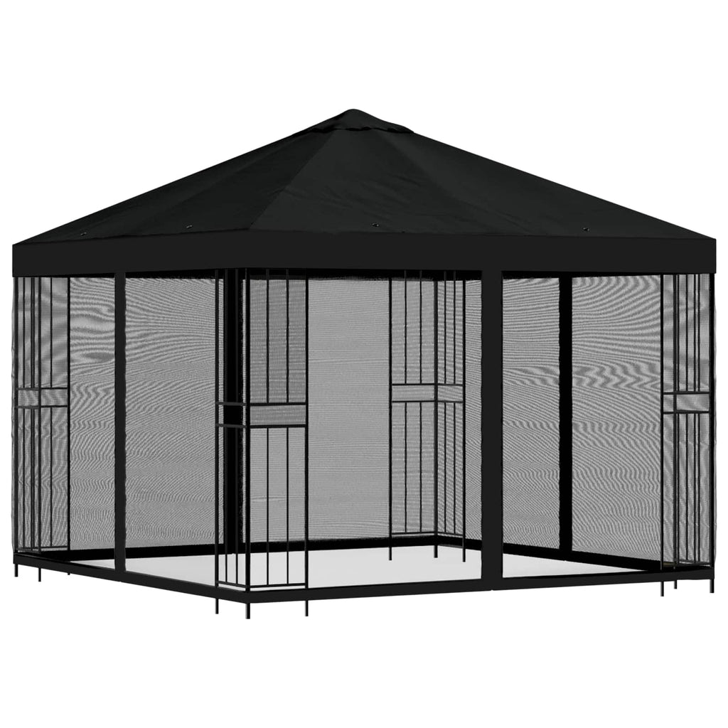 Trädgårdsgazebo med sidoväggar