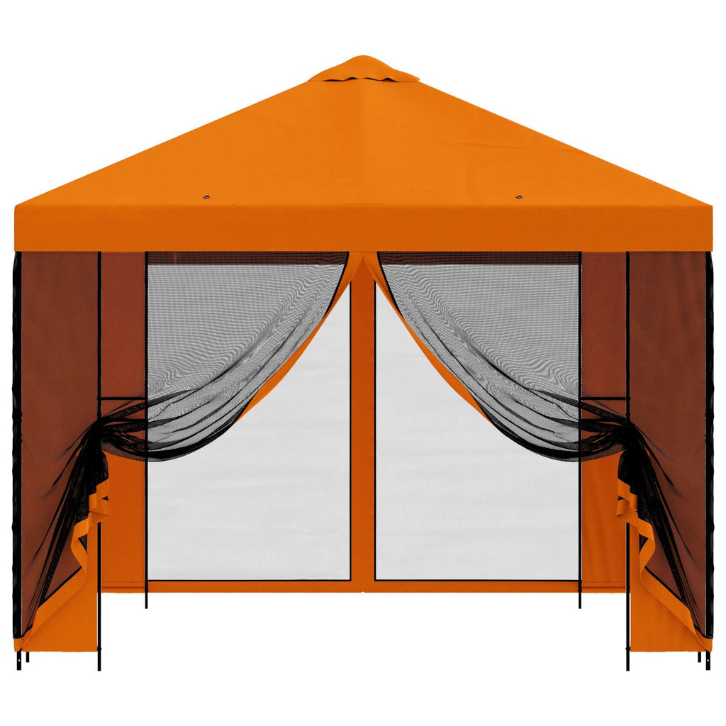 Trädgårdsgazebo med sidoväggar Orange