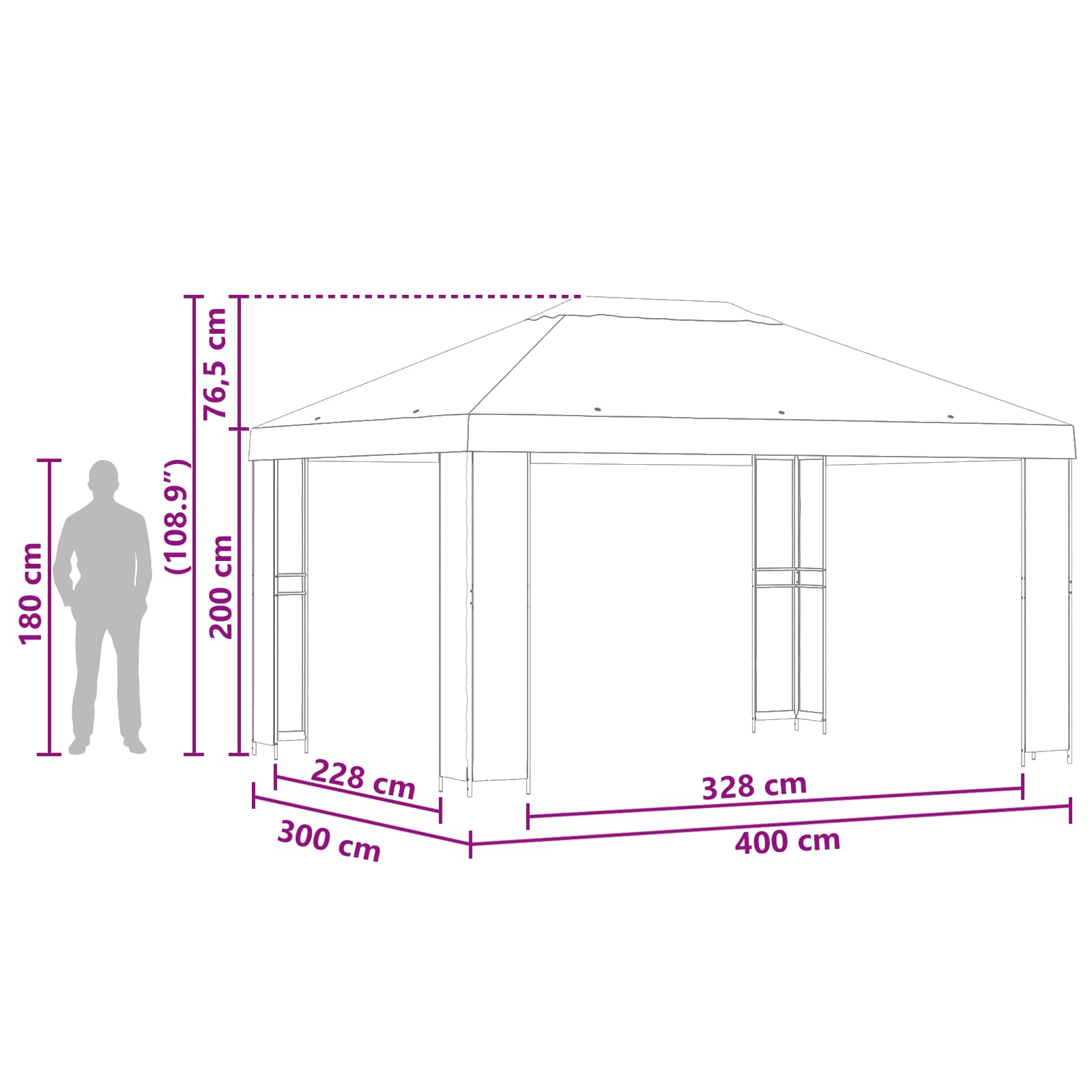 Paviljong Taupe och 190 gsm