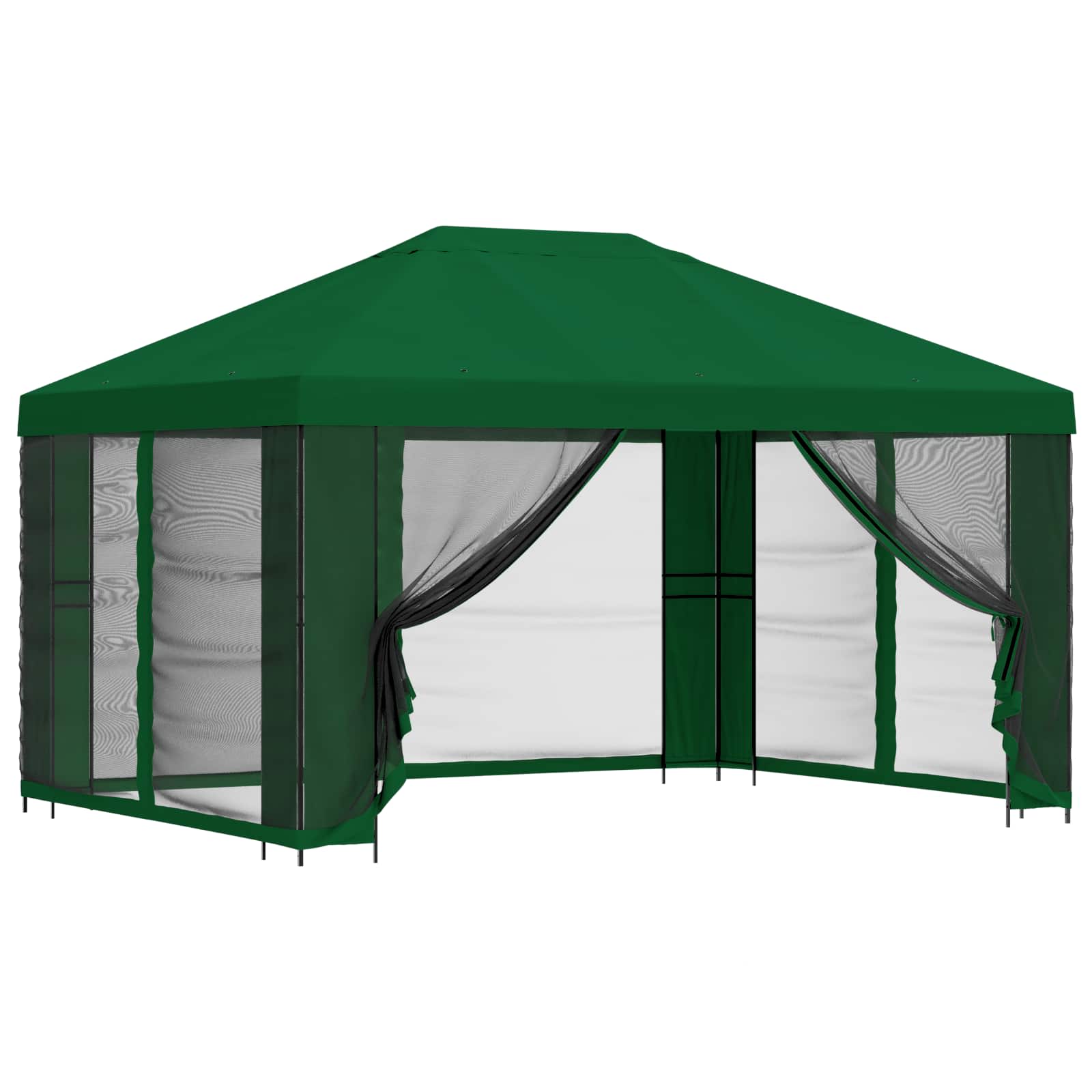 Trädgårdsgazebo med sidoväggar