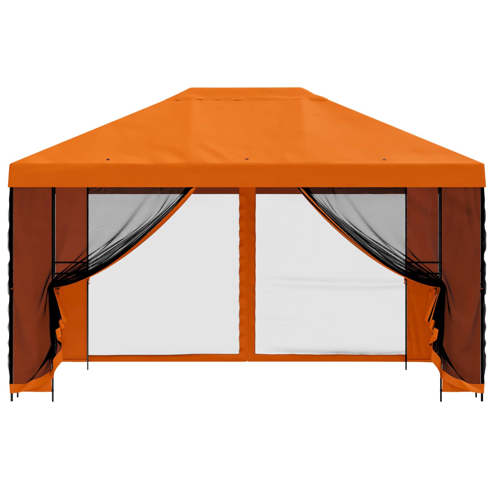 Trädgårdsgazebo med sidoväggar Orange