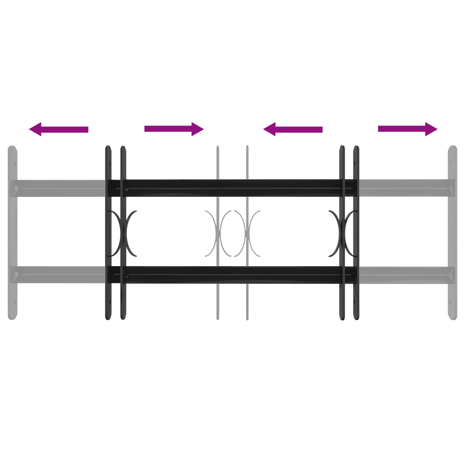 Fönstergaller Pulverlackerat