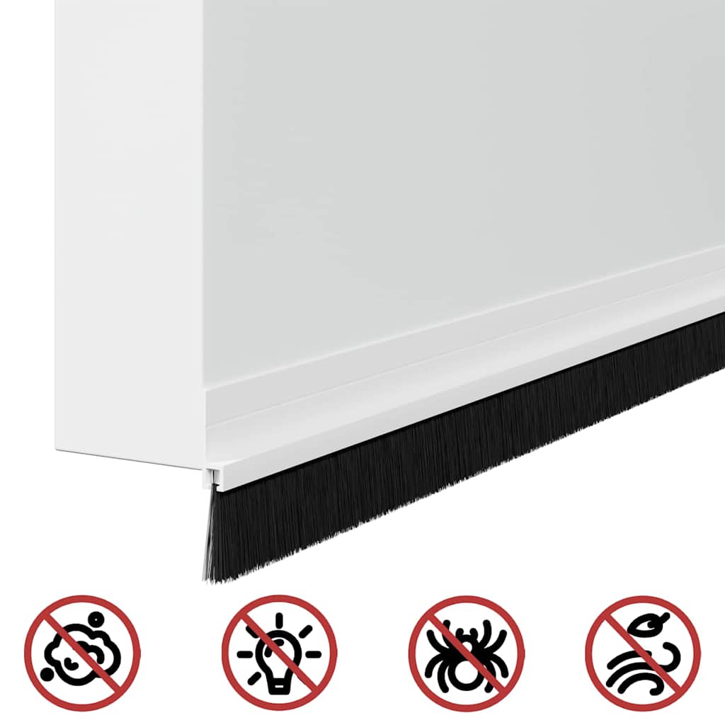 Självhäftande Dörrborstlist 100 Cm Aluminiumlegering