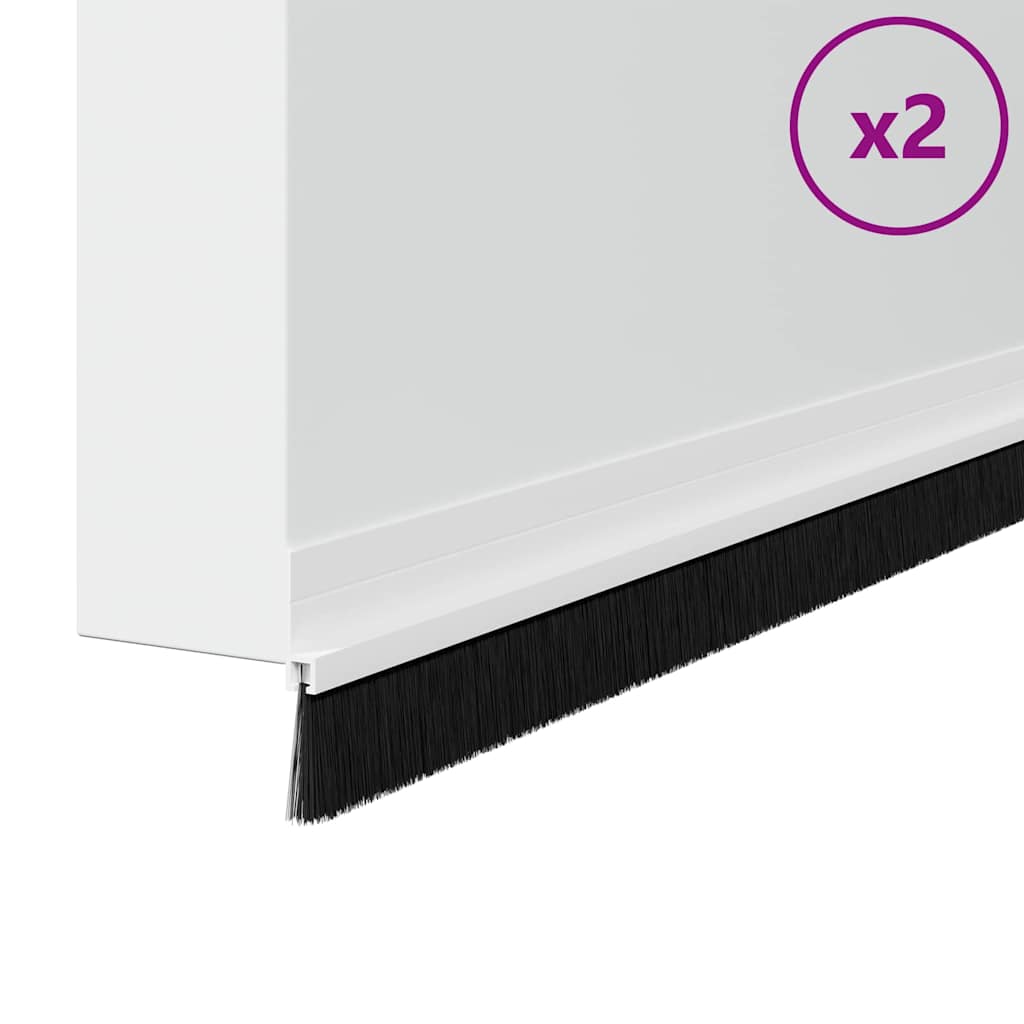 Självhäftande Dörrborstlist 100 Cm Aluminiumlegering