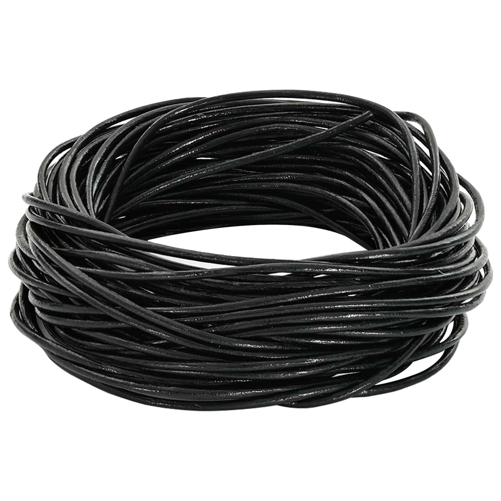 Snöre Ø1 Mm X 5 M Skinn Svart Läder