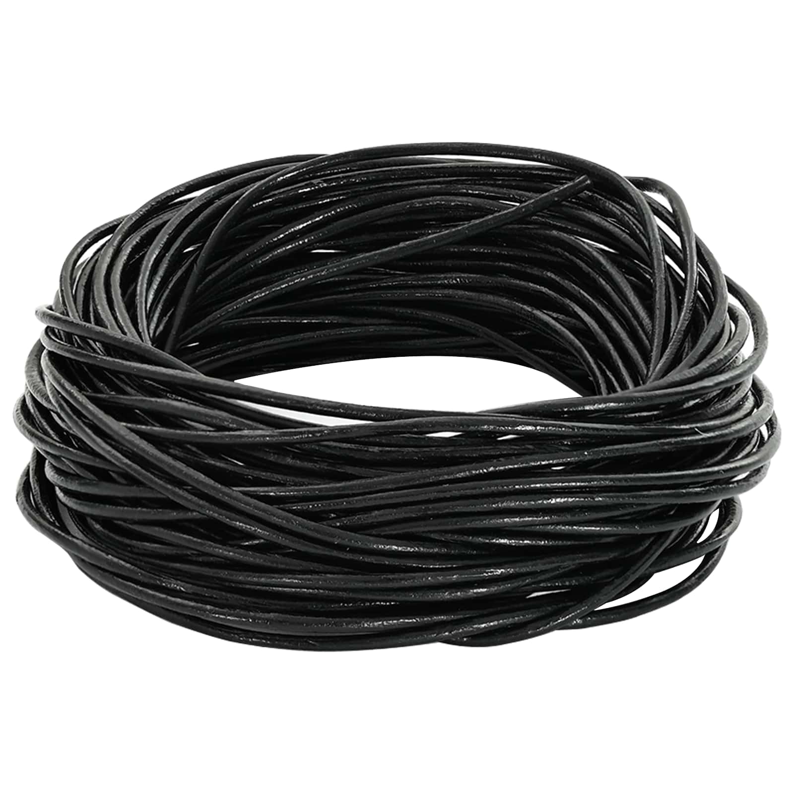 Snöre Ø1 Mm X 5 M Skinn Svart Läder