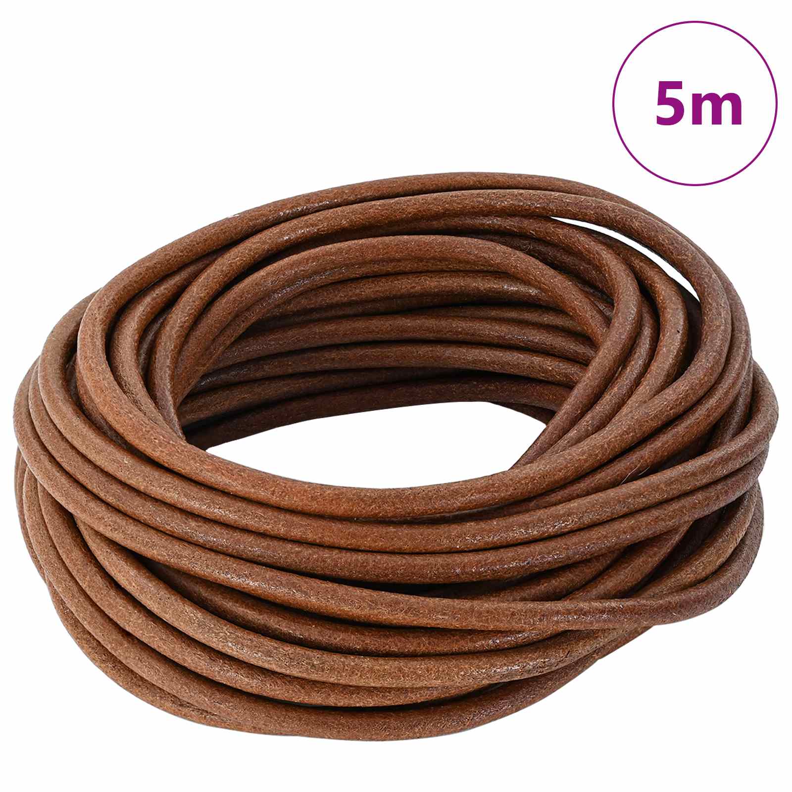 Snöre Ljusbrun Ø4 Mm X 5 M Skinn