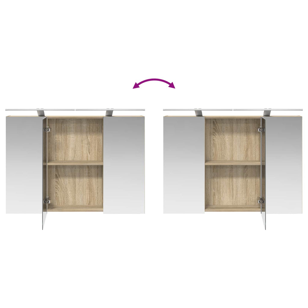 Badrumsskåpsset 5 Pcs Sonoma-ek