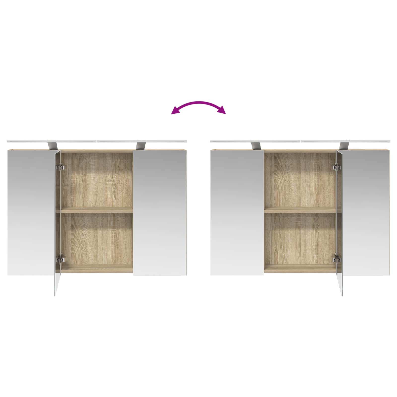 Badrumsskåpsset 5 Pcs Sonoma-ek