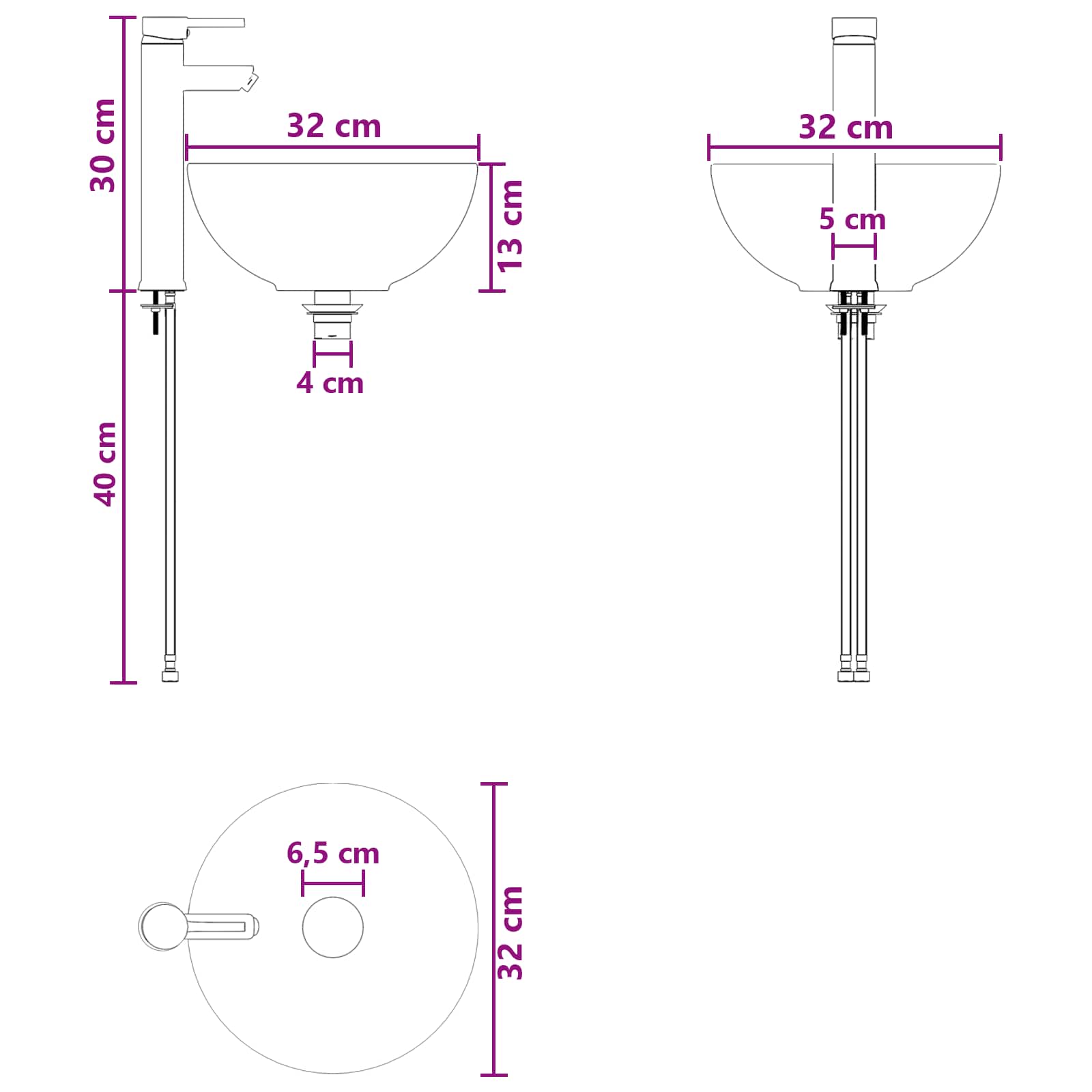 Badrumsskåpsset 4 Pcs Rökt Ek
