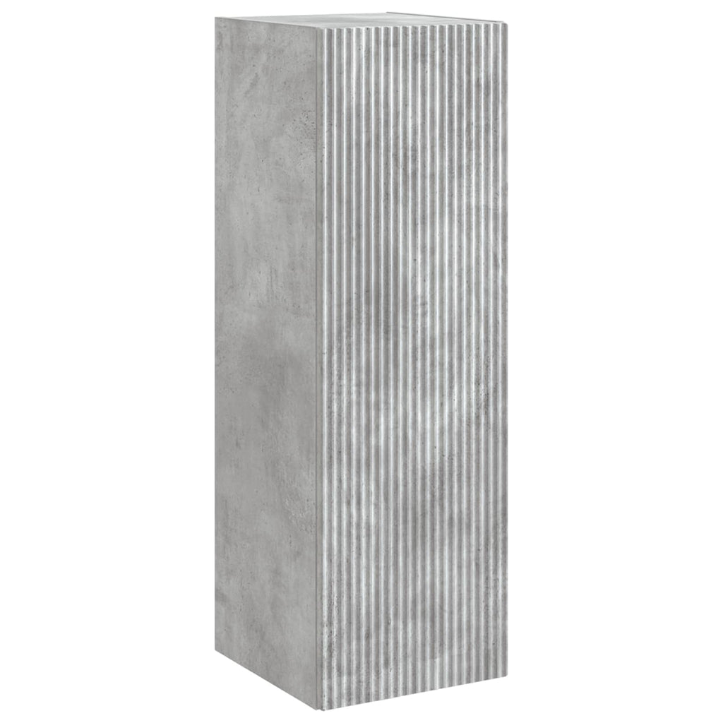 Badrumsmöbelset 2 Pcs Betonggrå Konstruerat Trä & Metall