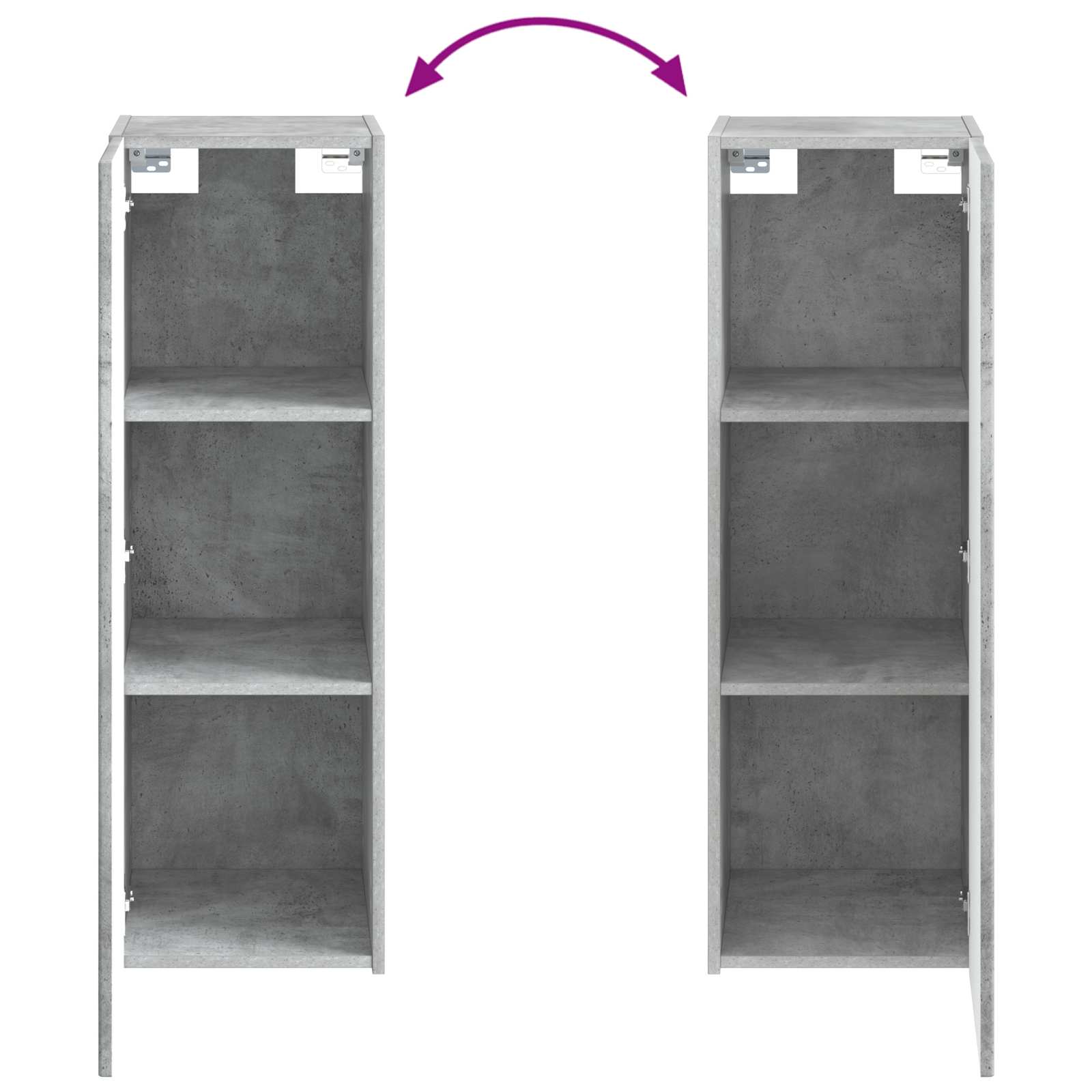 Badrumsmöbelset 2 Pcs Betonggrå Konstruerat Trä & Metall
