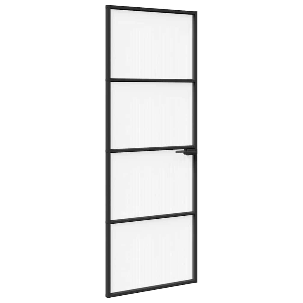 Hem Dörr Härdat Svart Aluminium