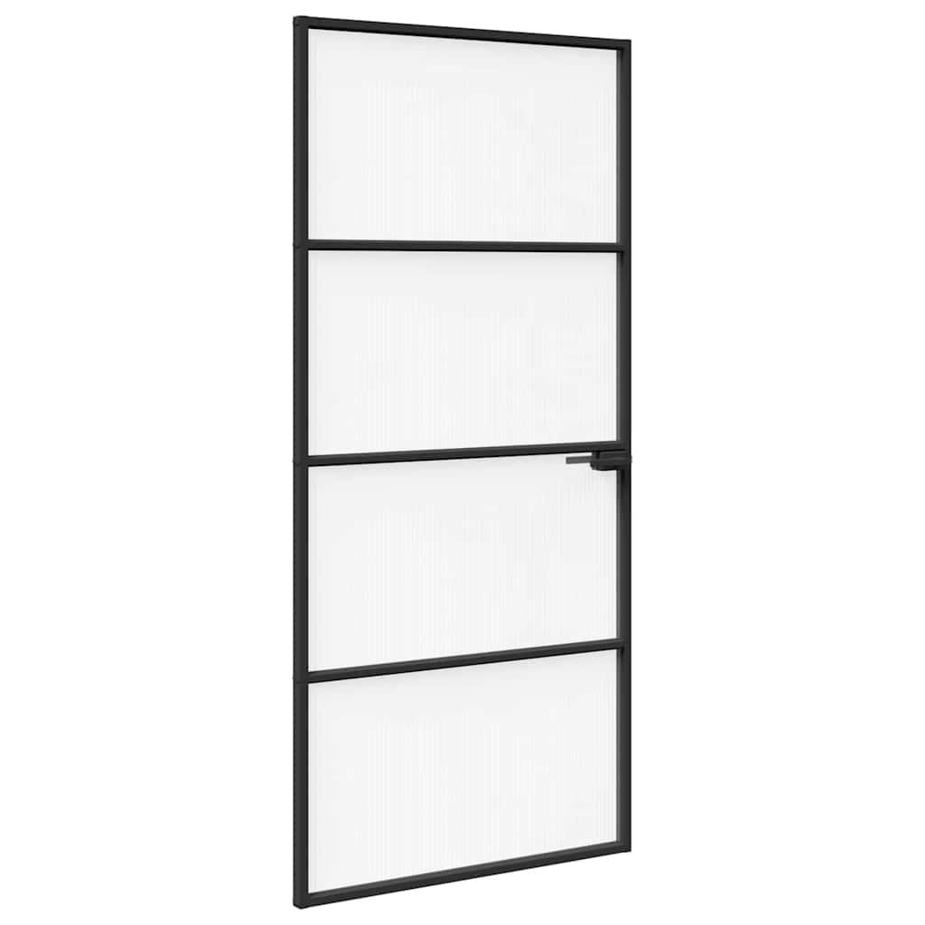 Hem Dörr Härdat Svart Aluminium