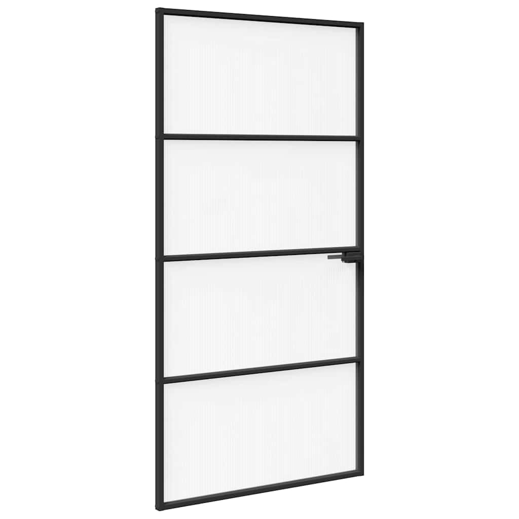 Hem Dörr Härdat Svart Aluminium