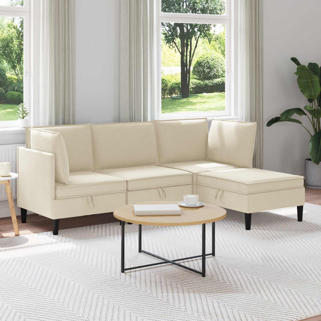 Möbelset för Vardagsrummet 4 Pcs Tyg