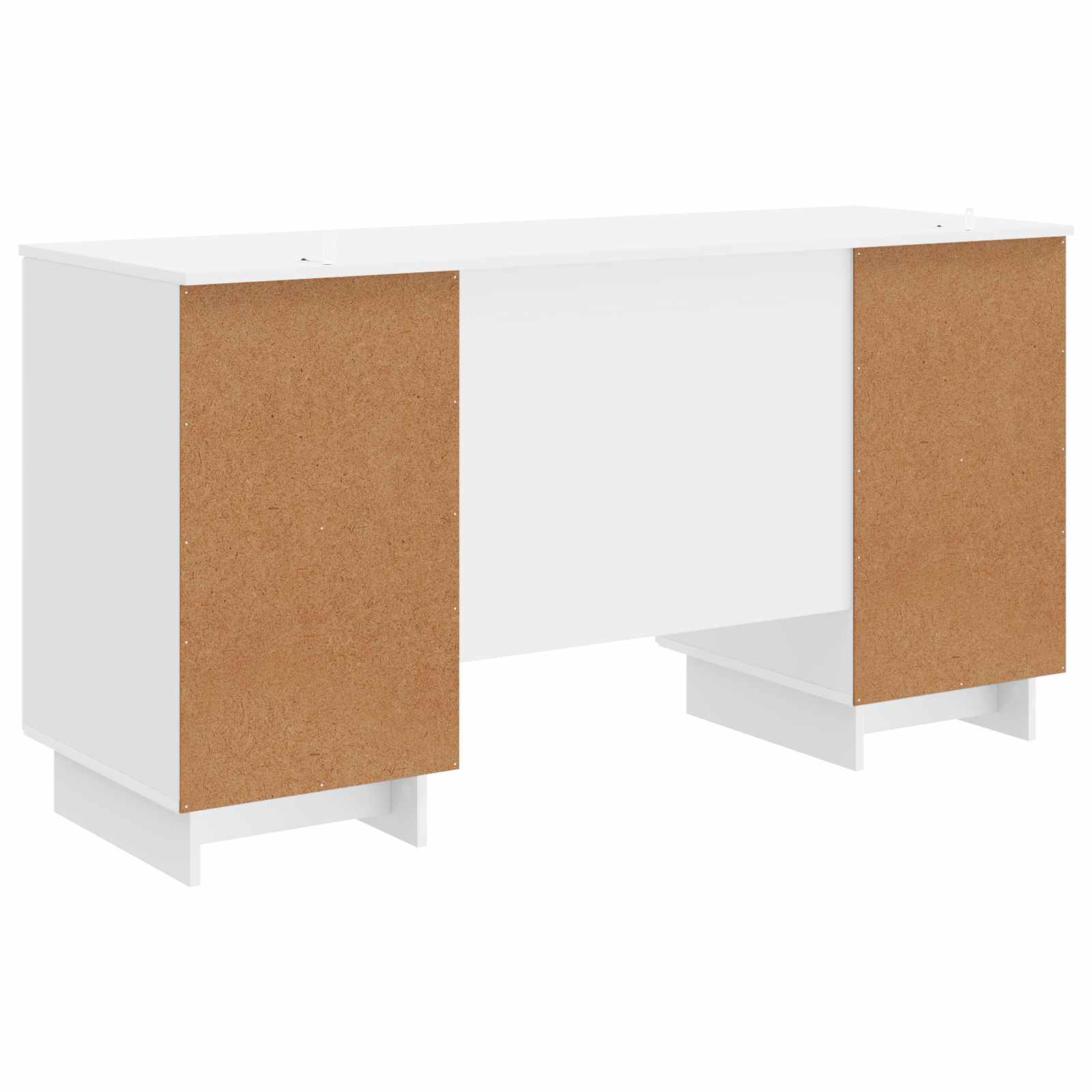 Skrivbord Vit Högglans Konstruerat Trä 142,5 X 50 X 75 Cm