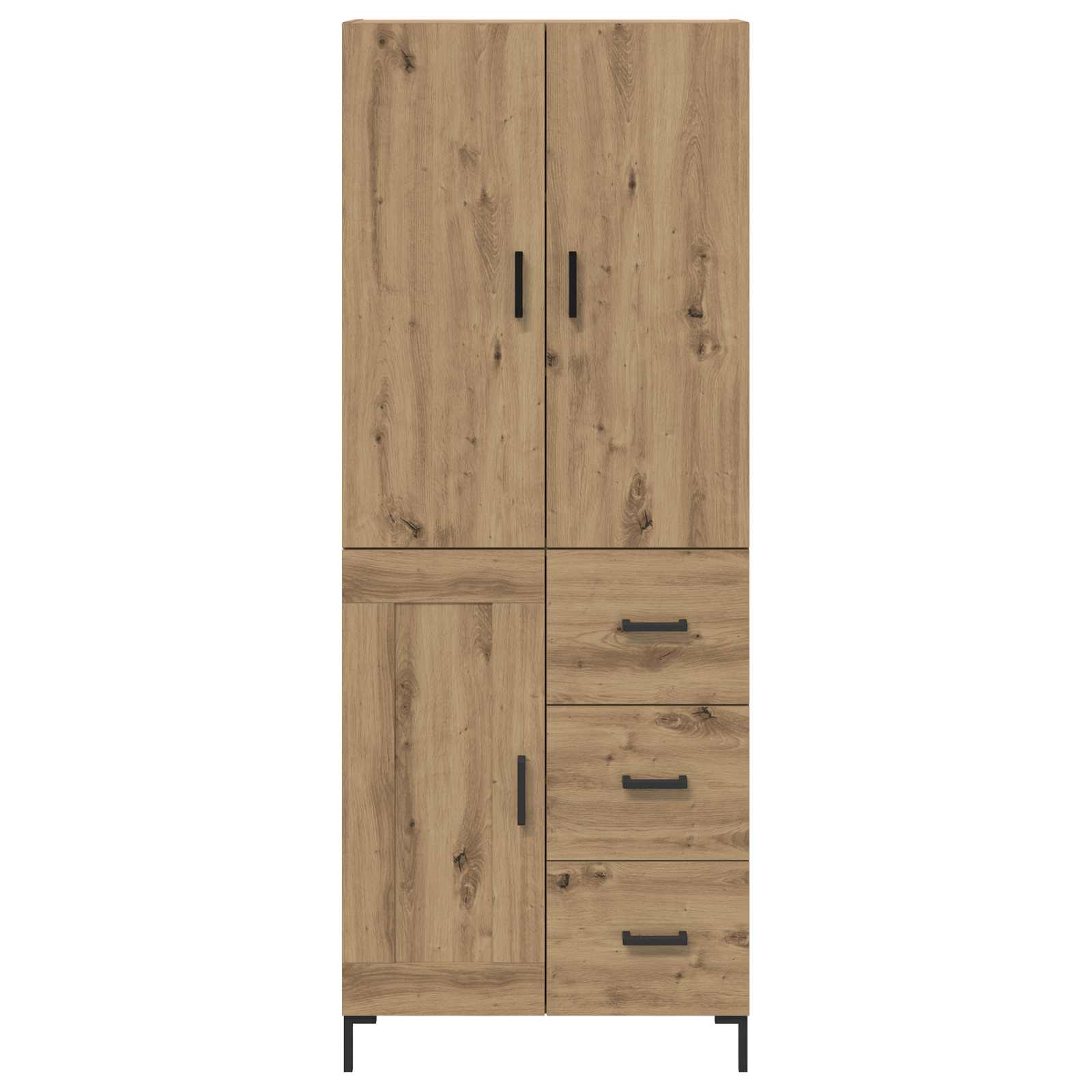 Skåp Väggmonterad Ek 69,5 X 34 X 180 Cm Konstruerat Trä