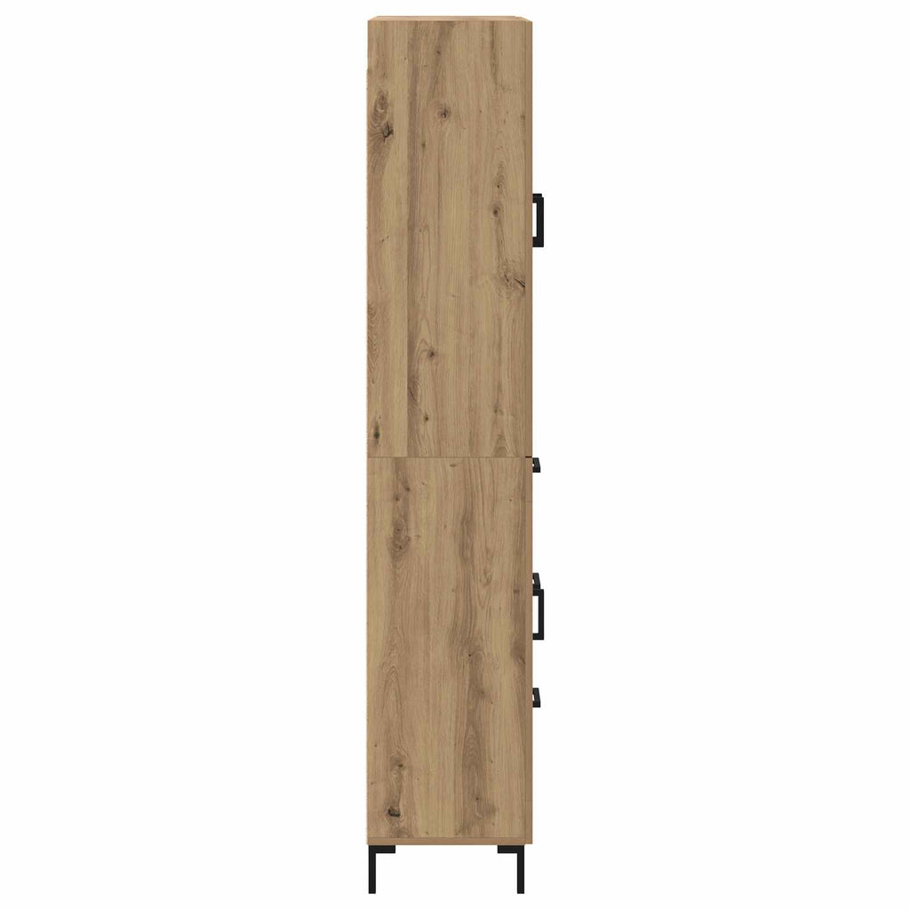 Skåp Väggmonterad Ek 69,5 X 34 X 180 Cm Konstruerat Trä