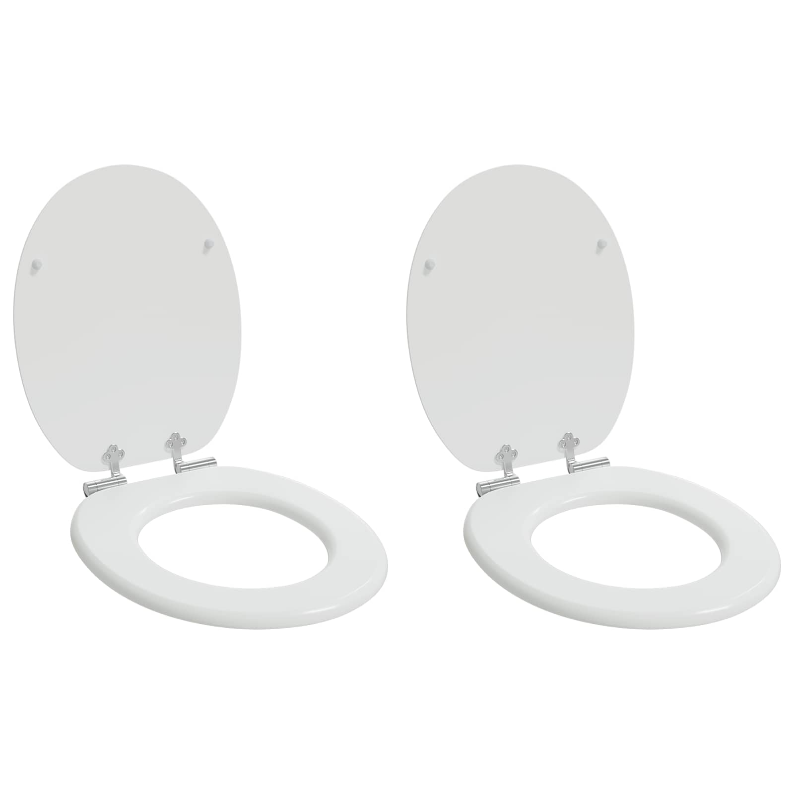 Mjukt Stängande Toalettlock 2 Pcs 44 X 38 Cm MDF-board
