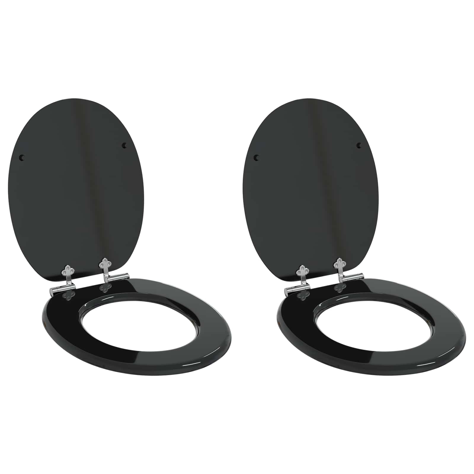 Mjukt Stängande Toalettlock 2 Pcs 44 X 38 Cm MDF-board