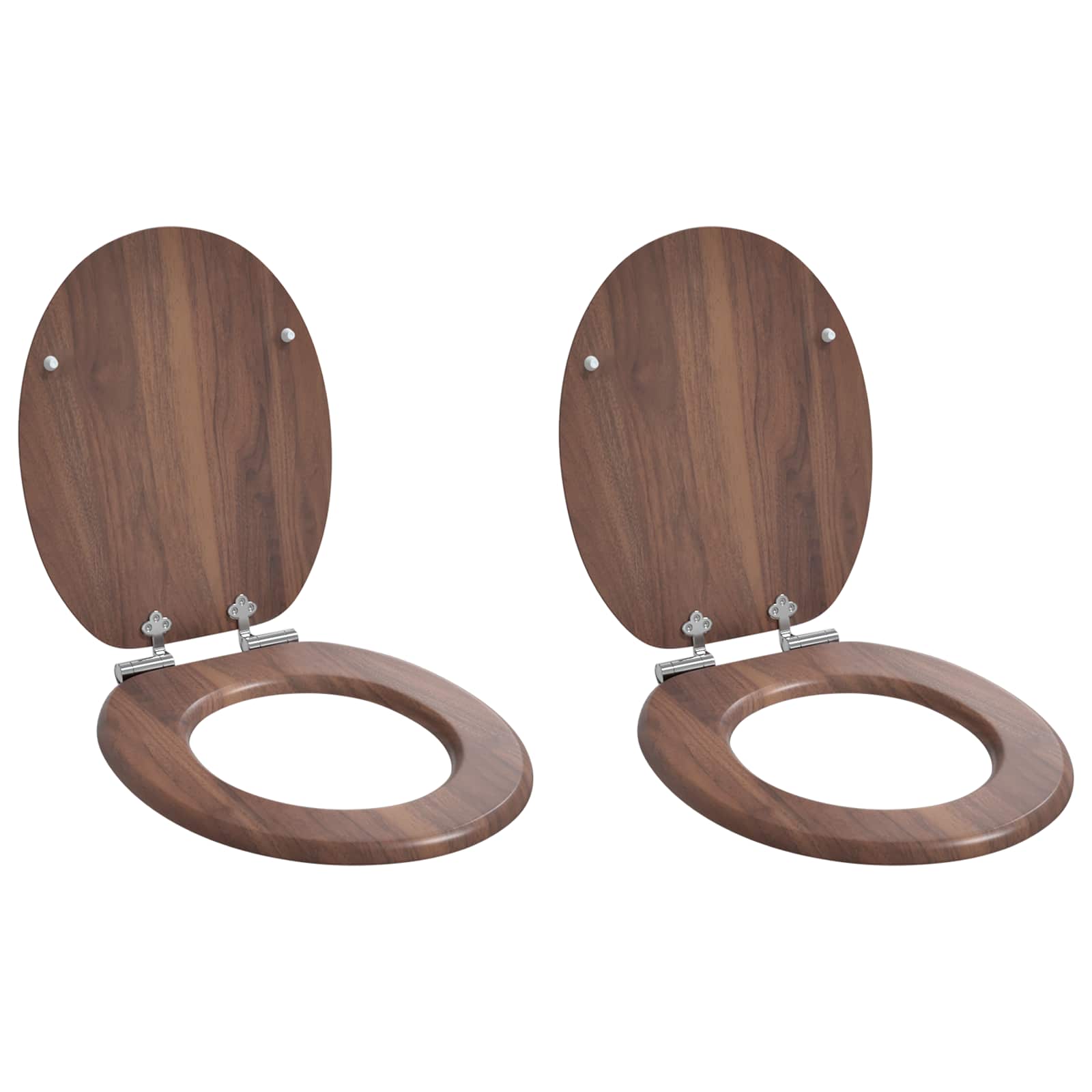 Mjukt Stängande Toalettlock 2 Pcs 44 X 38 Cm MDF-board