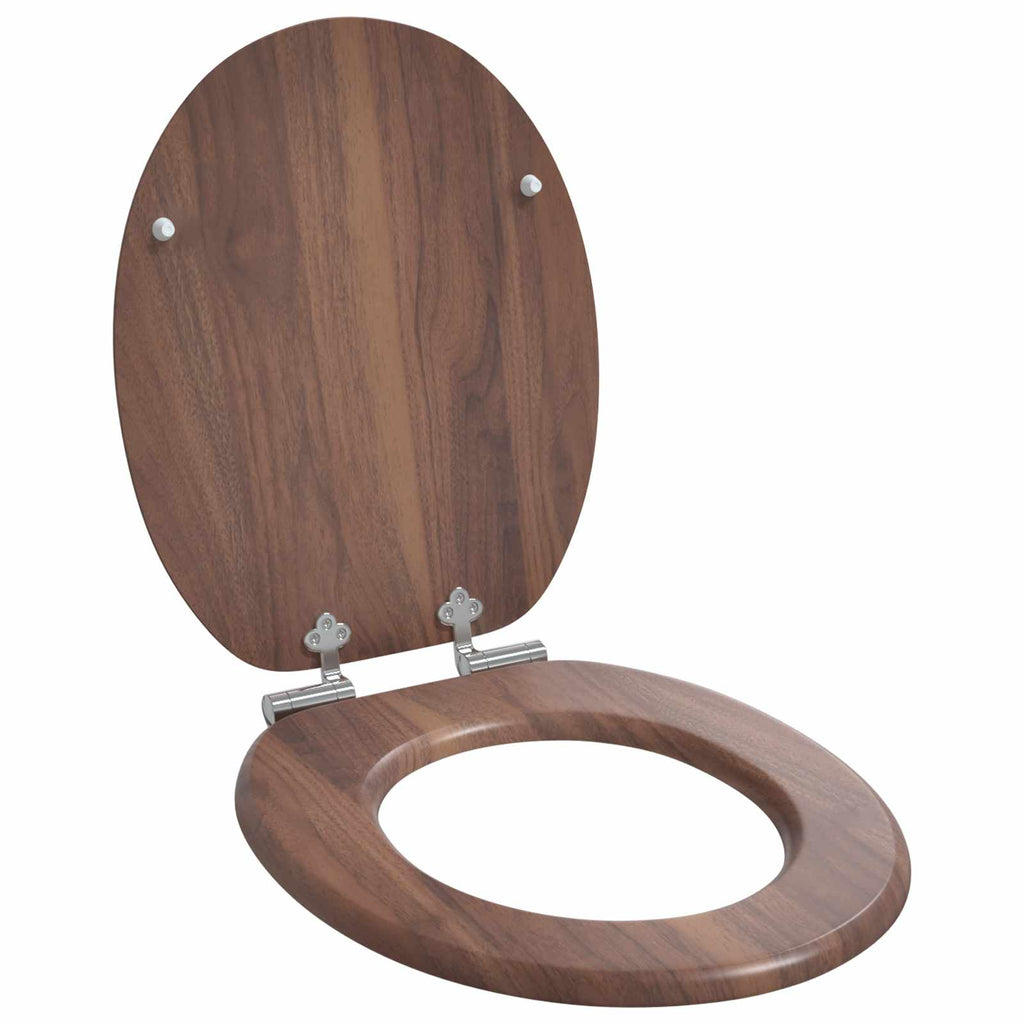 Mjukt Stängande Toalettlock 2 Pcs 44 X 38 Cm MDF-board