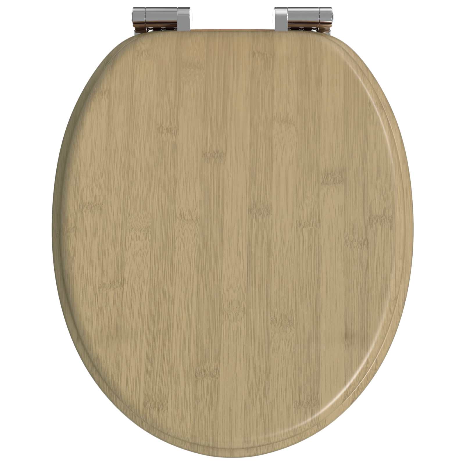 Mjukt Stängande Toalettlock 2 Pcs Ljus Bambufärg 44 X 38 Cm