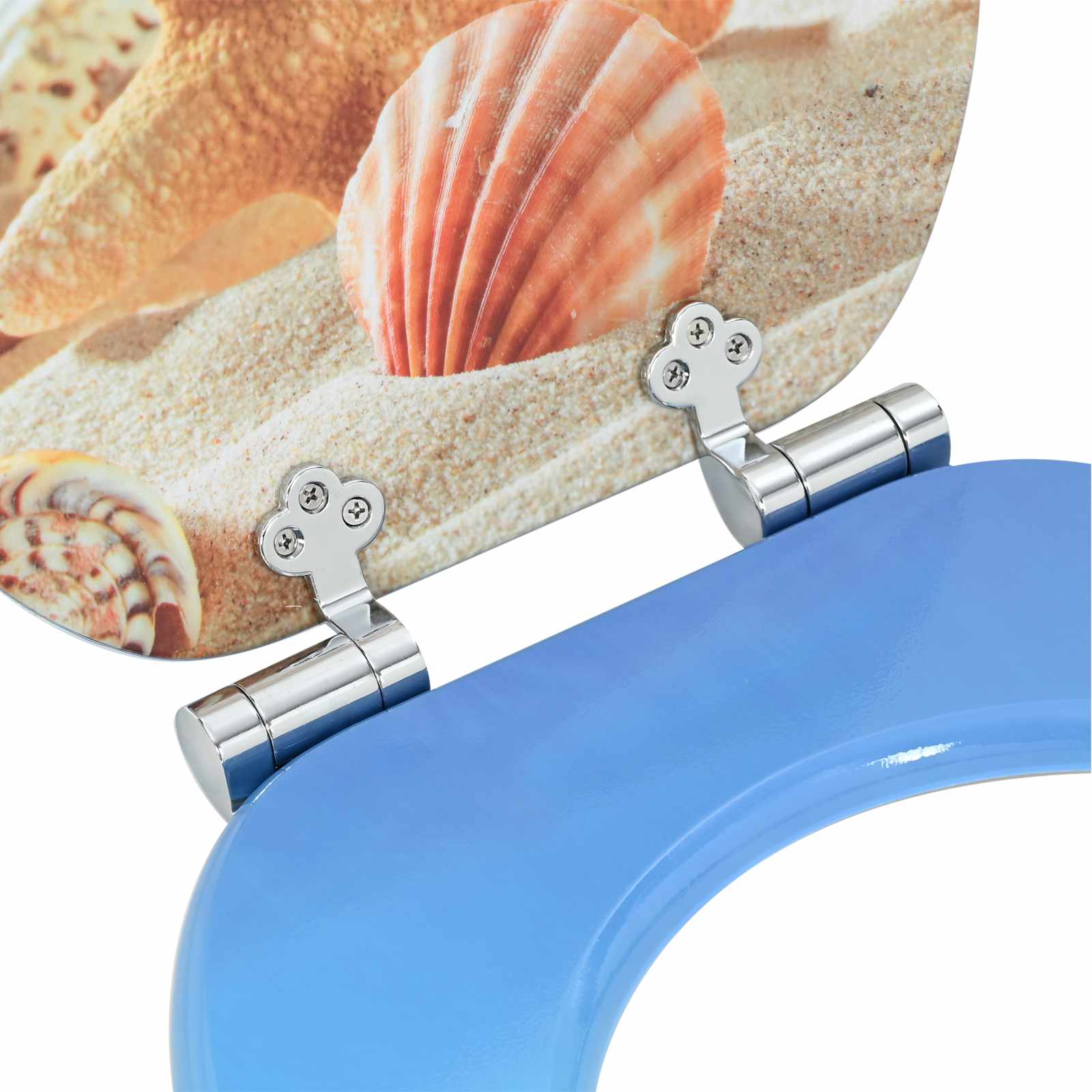 Mjukt Stängande Toalettlock 2 Pcs Hav Muschel 44 X 38 Cm