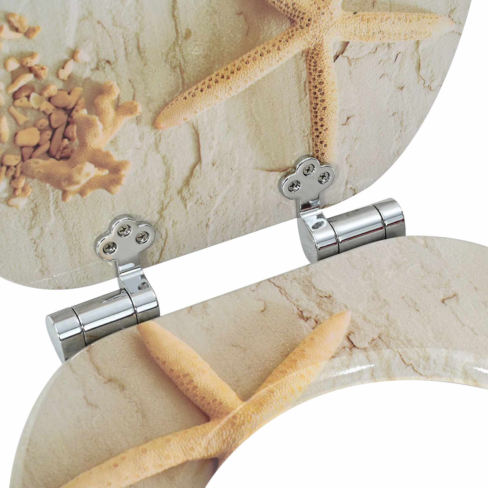 Mjukt Stängande Toalettlock 2 Pcs Gul och Vit 44 X 38 Cm