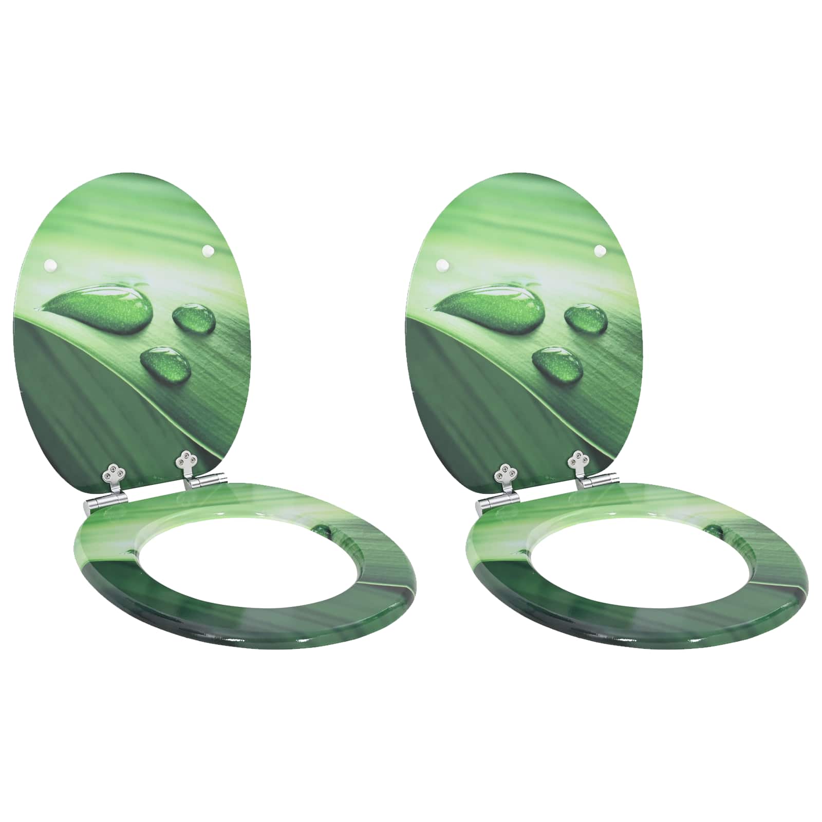 Mjukt Stängande Toalettlock 2 Pcs Droppe 44 X 38 Cm