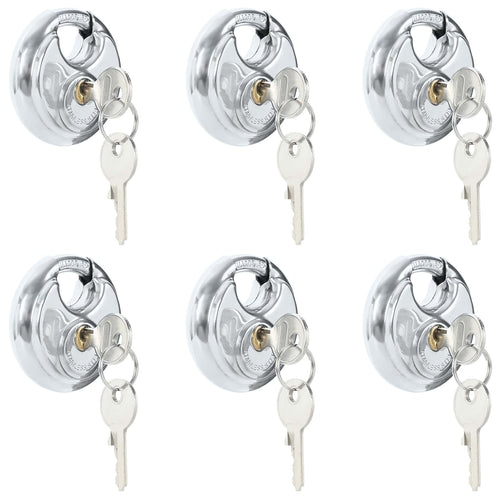 Discus-Lås Nycklar Silver Stål