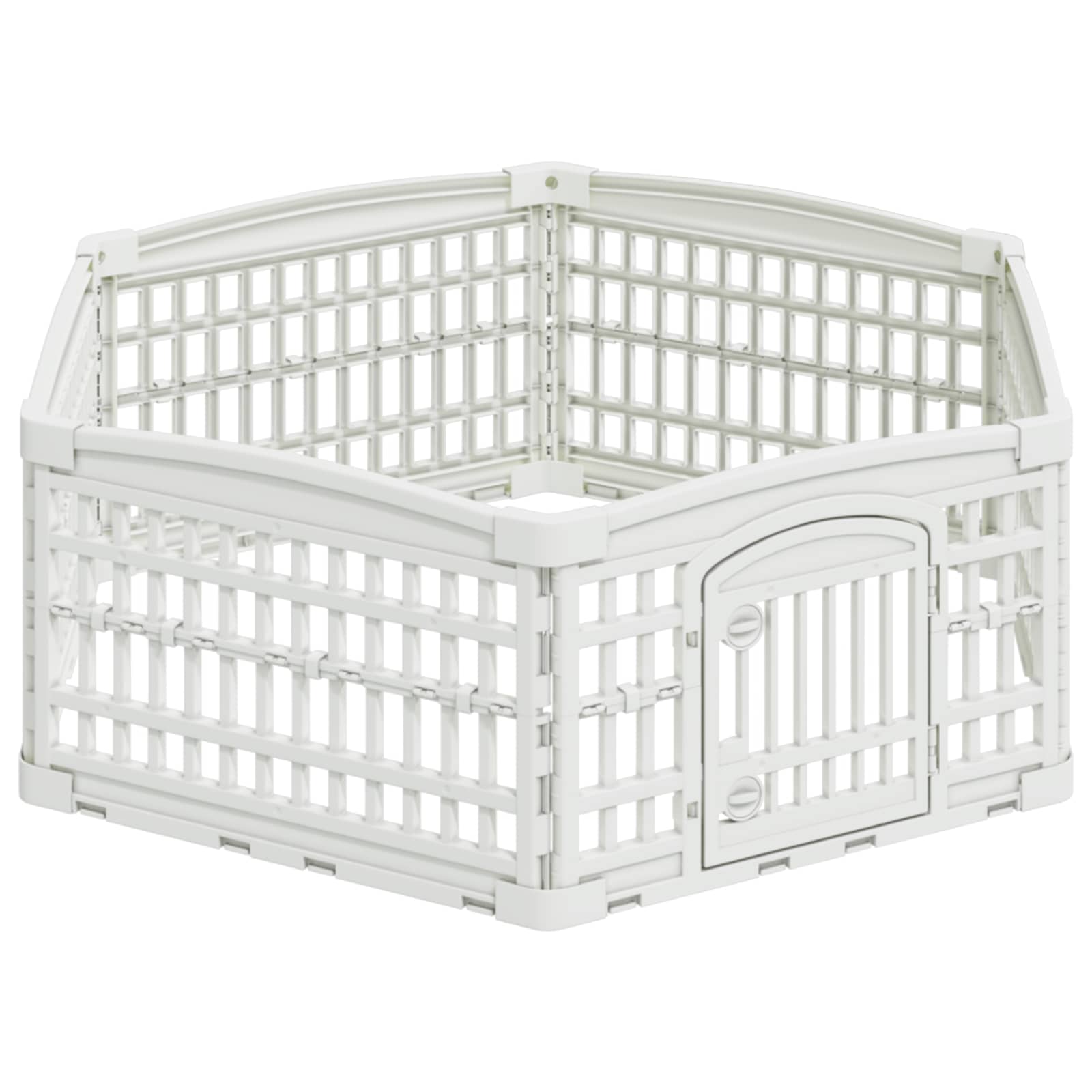 6-Panelers Hundhagen Vit Plast