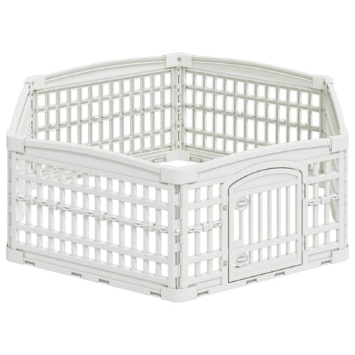 6-Panelers Hundhagen Vit Plast