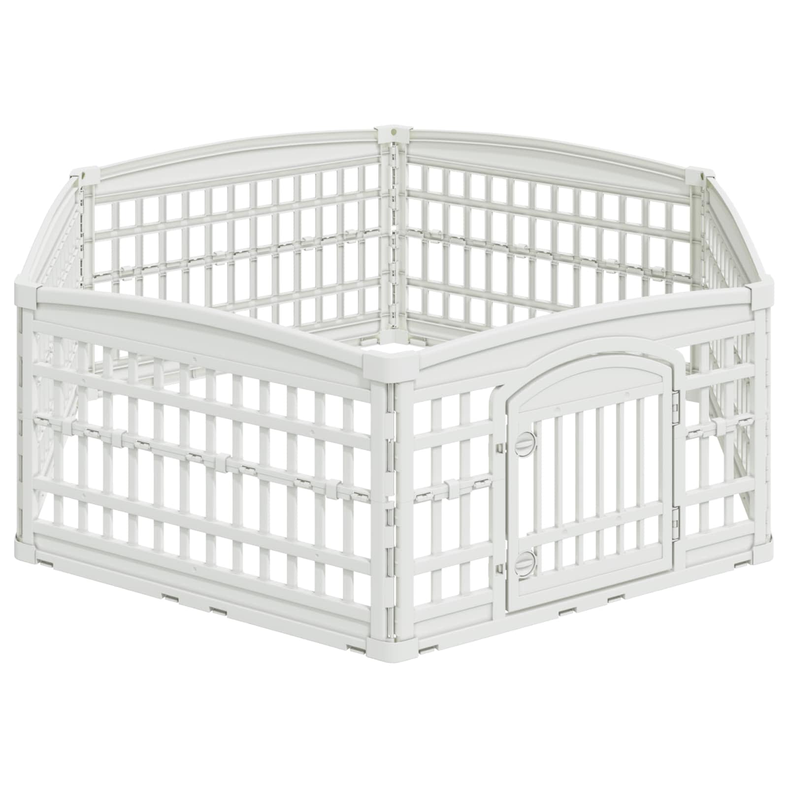 6-Panelers Hundhagen Vit Plast