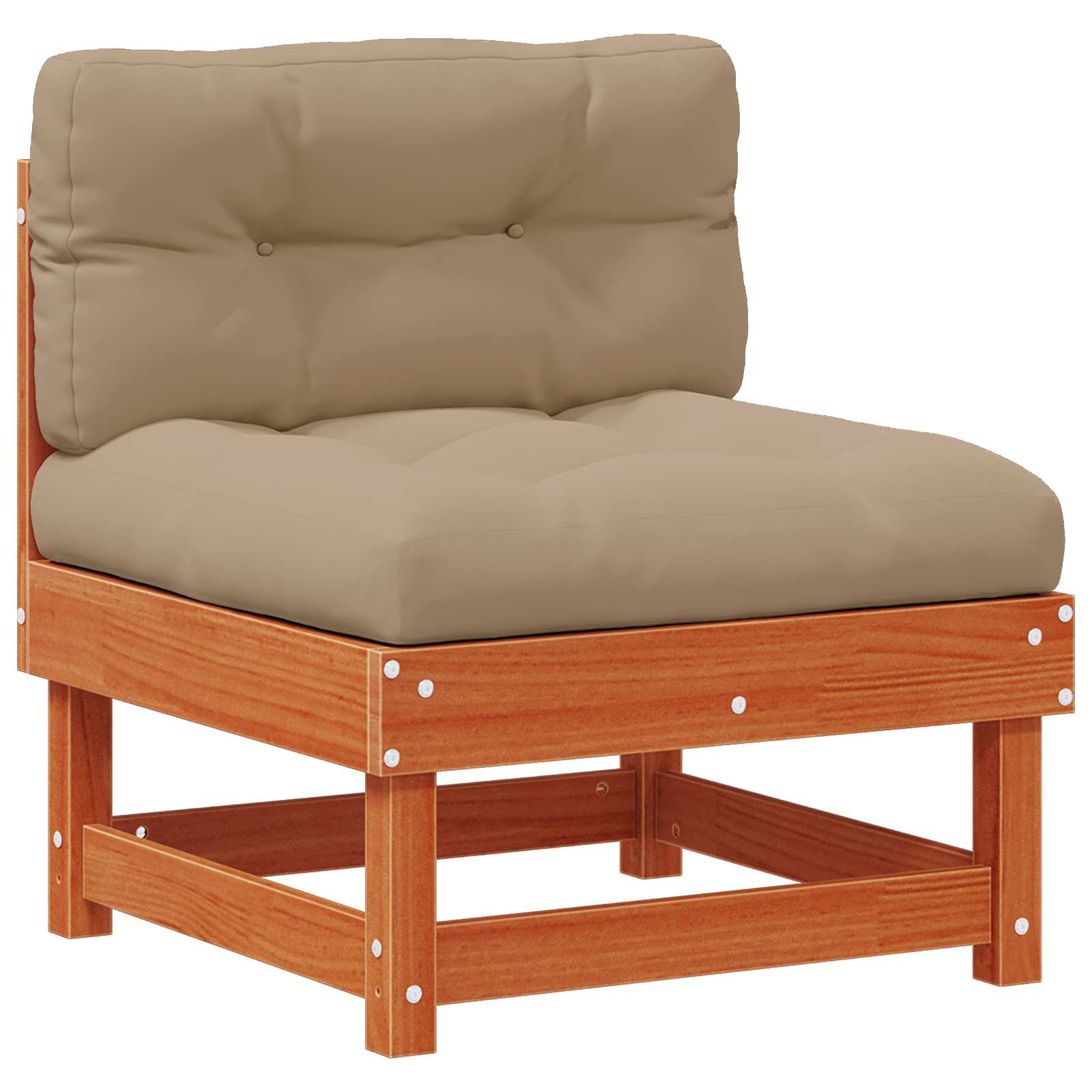 Trädgård Loungemöbler 4 Pcs Vaxad Brun Massiv Furu