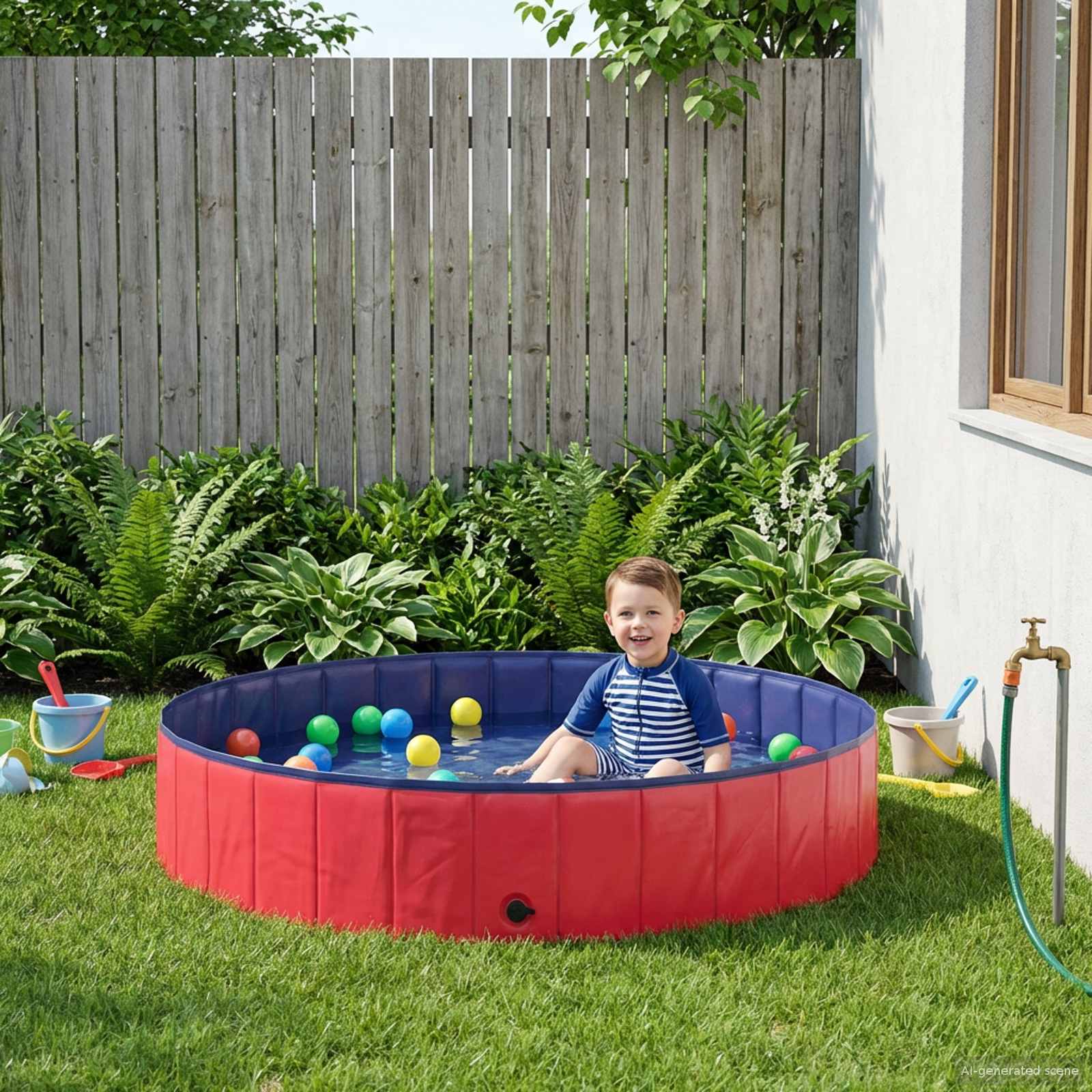 Barn Sim Pool Röd och Blå Ø